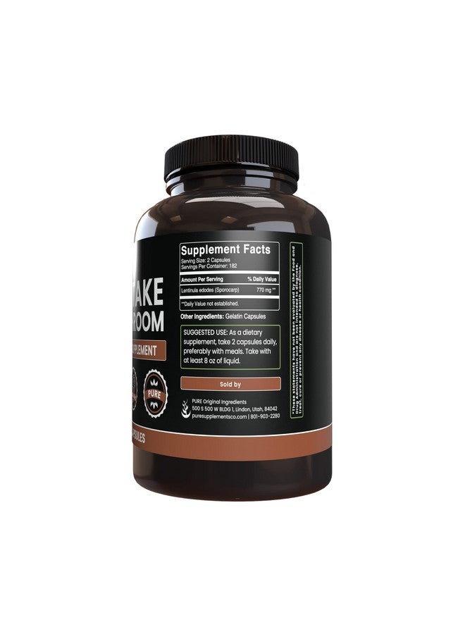 PURE ORIGINAL INGREDIENTS PURE ORIGINAL INGREDIENTS Shiitake Mushroom (365 Capsules), No Magnesium Or Rice Fillers, Always Pure, Lab Verified - Image 3