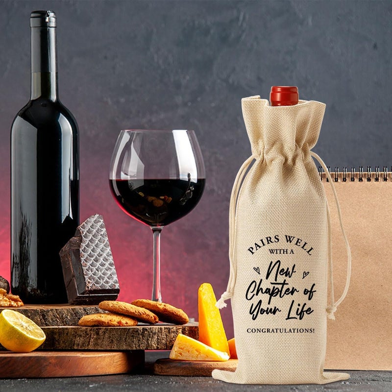 PKW New Beginning New Business Owner Gifts Wine Bag, Going Away Gifts For Coworkers Women Friends, Pairs Well with a New Chapter of Your life - Image 2