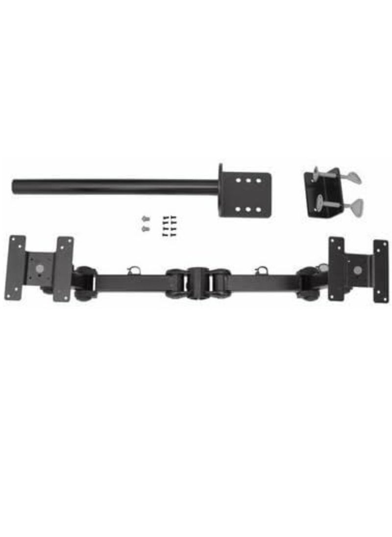 Generic Heavy-Duty Dual Monitor Stand, Up to 32" Screens, Max VESA 100x100mm, Max Load 12kg, Sleek Black Design, Ideal for Home & Office Use  - Image 3