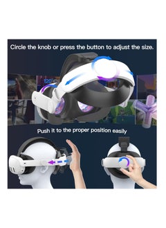 Anmi Head Strap for Meta Quest 3, Replacement Elite Strap for Enhanced Comfort, Reduce Facial Pressure, Ergonomic Adjustable Durable Headstrap VR Accessories for Quest3  - Image 2