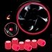 Miytsya 8 PCS Luminous Wheels Cap Tire Valve Stem Glow Luminous at Night Air Caps Cover Fluorescent Illuminated Auto Car Wheel Valve Stem Caps Cover for SUV Motorcycles Truck Vehicle Red - Image 2