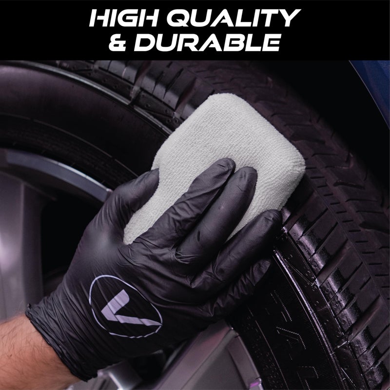 VIKING Microfiber Applicator Pads, Rectangular Polishing Pad, Cleaning Pads for Car Detailing, 3 Inch x 5 Inch, Grey, 6 Pack - Image 4