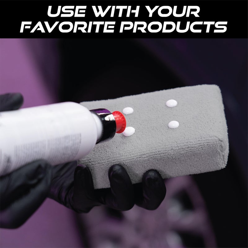 VIKING Microfiber Applicator Pads, Rectangular Polishing Pad, Cleaning Pads for Car Detailing, 3 Inch x 5 Inch, Grey, 6 Pack - Image 2