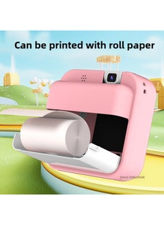 Generic Children's Polaroid Print Camera Front And Back Dual HD Lens Flip Mini Digital Camera-Color:Purple  - Image 3