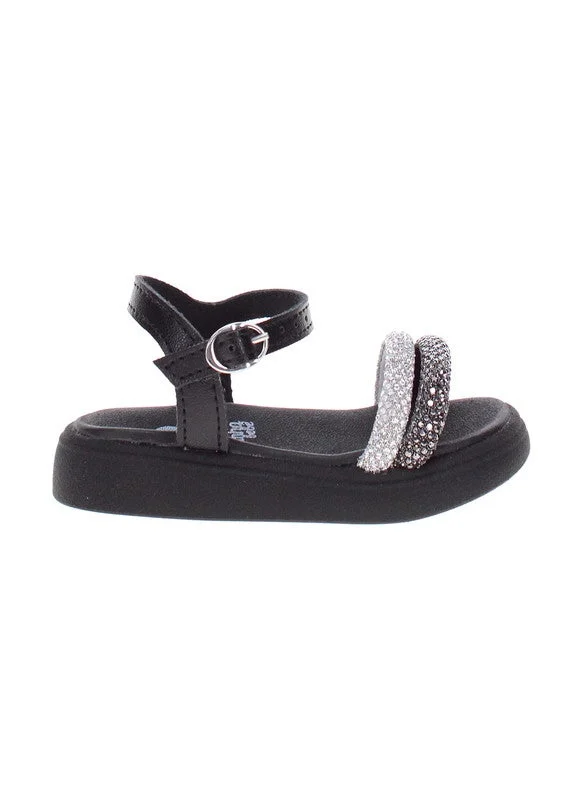 موليكينها Molekinha Junior Girls Sandals Black | Made In Brazil