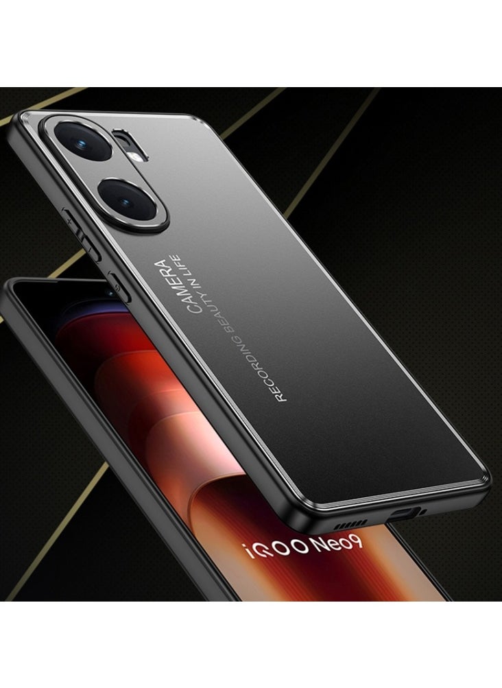 إيروريكس - جراب معدني غير لامع لهاتف vivo iQOO Neo 9 Pro (فضي) - Image 1