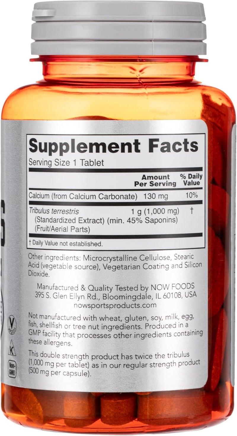 NOW Sports Tribulus 1000 Mg Dietary Supplement - 90 Tablets - Image 3