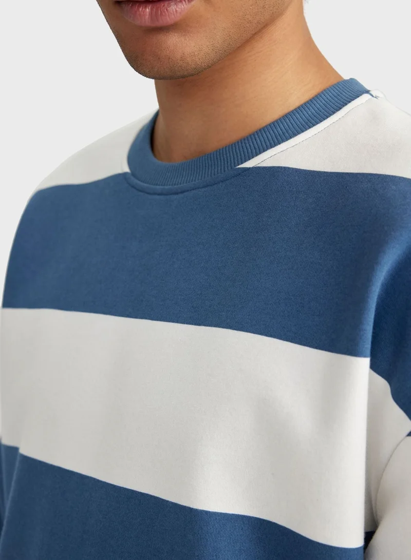 DeFacto Color Block Sweatshirt