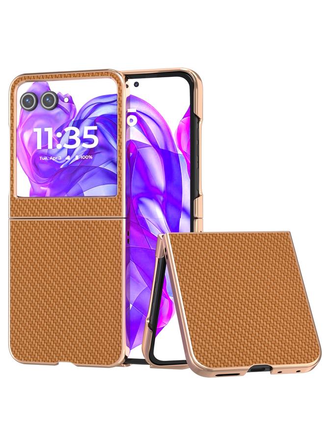 S-TOP Case For Motorola Razr 50 / Razr 60 Nano Electroplating Carbon Fiber Texture Phone Case - Image 1