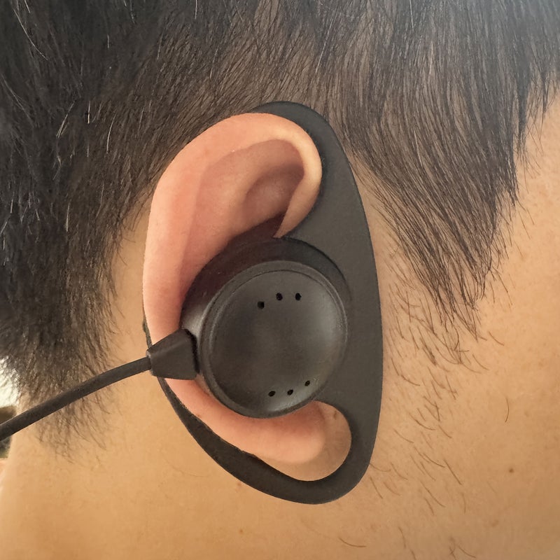 D Shaped Earpiece Headset with Microphone and PTT for Two Way Radio 1pc - Image 5