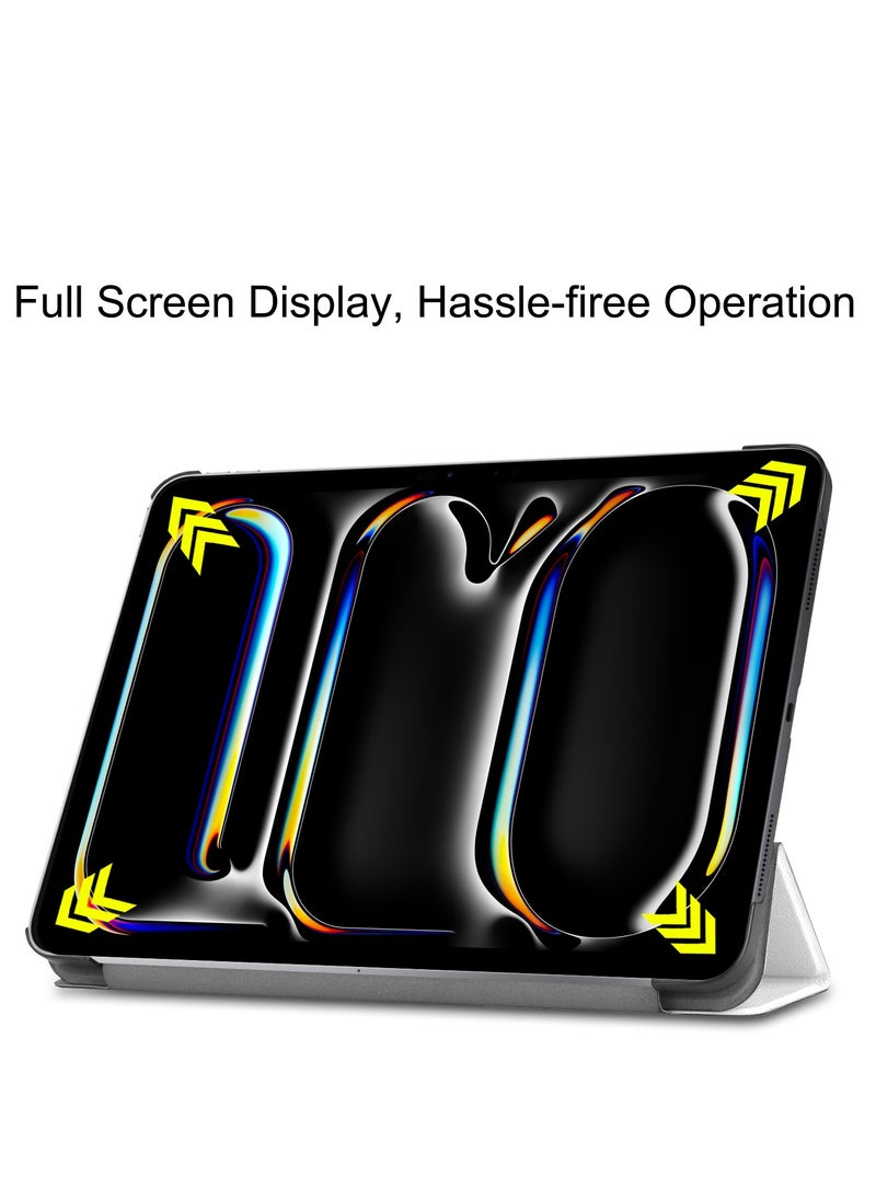 Case for IPad Pro 13 Inch (M4) 2024 Released Slim Stand Hard Back Shell Protective Smart Cover with Auto Sleep Wake Feature for IPad Pro 13 Inch Tablet (Lazy Cat)