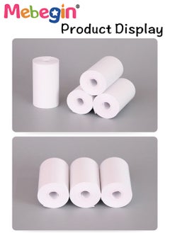 MEBEGIN 4 Rolls Kids Camera Print Paper Refill, Kids Instant Print Camera Photo Papers, 57x 25mm Thermal Paper, Compatible with Most Children Instant Print Camera, HD Printing, 2.2Inch, BPA Free  - Image 2