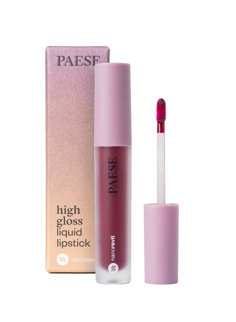 Paese Nanorevit High Gloss Liquid Lip  Hydrating Glossy Liquid Lip Colour with Non Formula, Vibrant Purple Shine Lip for Smooth Fuller Looking Lips 54 Sorbet Purple - Image 1