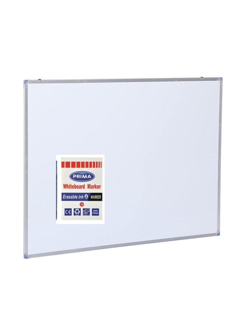 سبورة بيضاء مقاس 60*90 سم + علبة اقلام سبورة بريما - Image 1