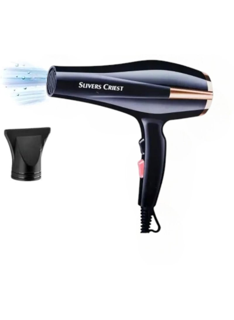 SLIVERS CRIEST Professional Electric   Hair Dryer - SC - 888 - (4500W ) - 220 - 240v | Super Power Strong Wind with Accessories – Black & Gold - Image 3
