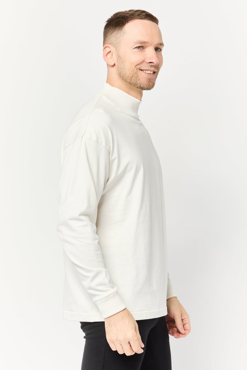 Adidas Men Sportswear Fit Long Sleeves Training Sweatshirt, White  - Image 3