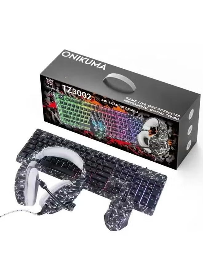 ACLIX Onikuma 3 in 1 Gaming Kaeboard Wired And Mouse With Headphone - Image 2