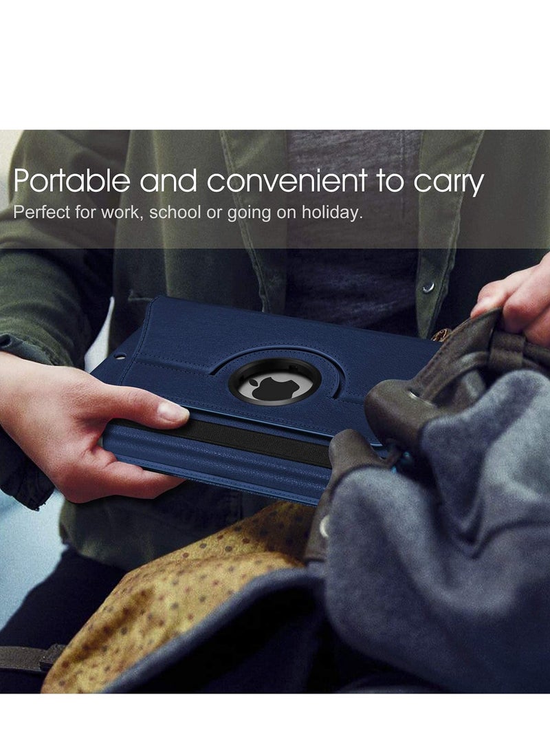 vesus ELTRAZONE Slim Stand Case for iPad Air 13-Inch M2 (2024) - Navy Blue, Smart Shell with Touch ID Support, Auto Wake/Sleep & Translucent Back - Image 3