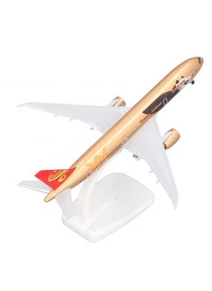 Thoraya 787 Alloy Airplane Model with Landing Gear Stable Base Realistic Highly Collectible Metal Diecast Aircraft Model Gold  - Image 4