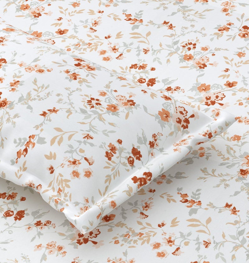Plumora Cotton King Size Bedsheet 108x108 Super King, 100% Pure Cotton Bed Sheet with 2 Pillow Covers, 240 TC Soft Breathable Floral Design Bedding - (Cherry Blossom, Super King) - Image 1