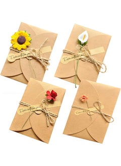 X spring Flower Thank You Card 12 Pack Wish Card For Wedding Birthday Festival Flower Pattern Handmade Invitation Greeting Card  - Image 1