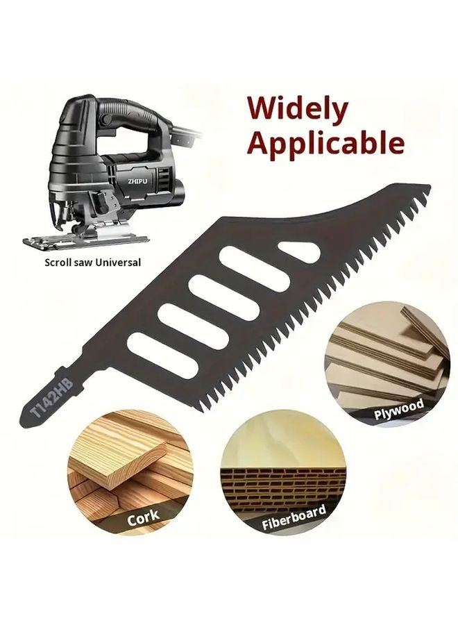 2Pcs T142HB Steel Alloy Jigsaw Blades Heavy Duty Curved Saw Blades for Wood Plywood MDF - Image 3