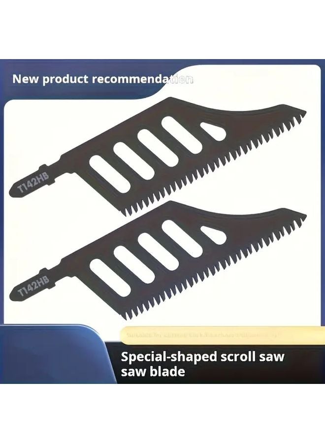 2Pcs T142HB Steel Alloy Jigsaw Blades Heavy Duty Curved Saw Blades for Wood Plywood MDF - Image 5