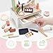PairPear Wooden Vanity Playset for Kids Pretend Play Toddler Makeup Toy Beauty Salon Kit with Rotatable Mirror 19Pcs Solid Wood Beauty Toy Makeup Accessories Gift for Little Girls Age 3 - Image 4