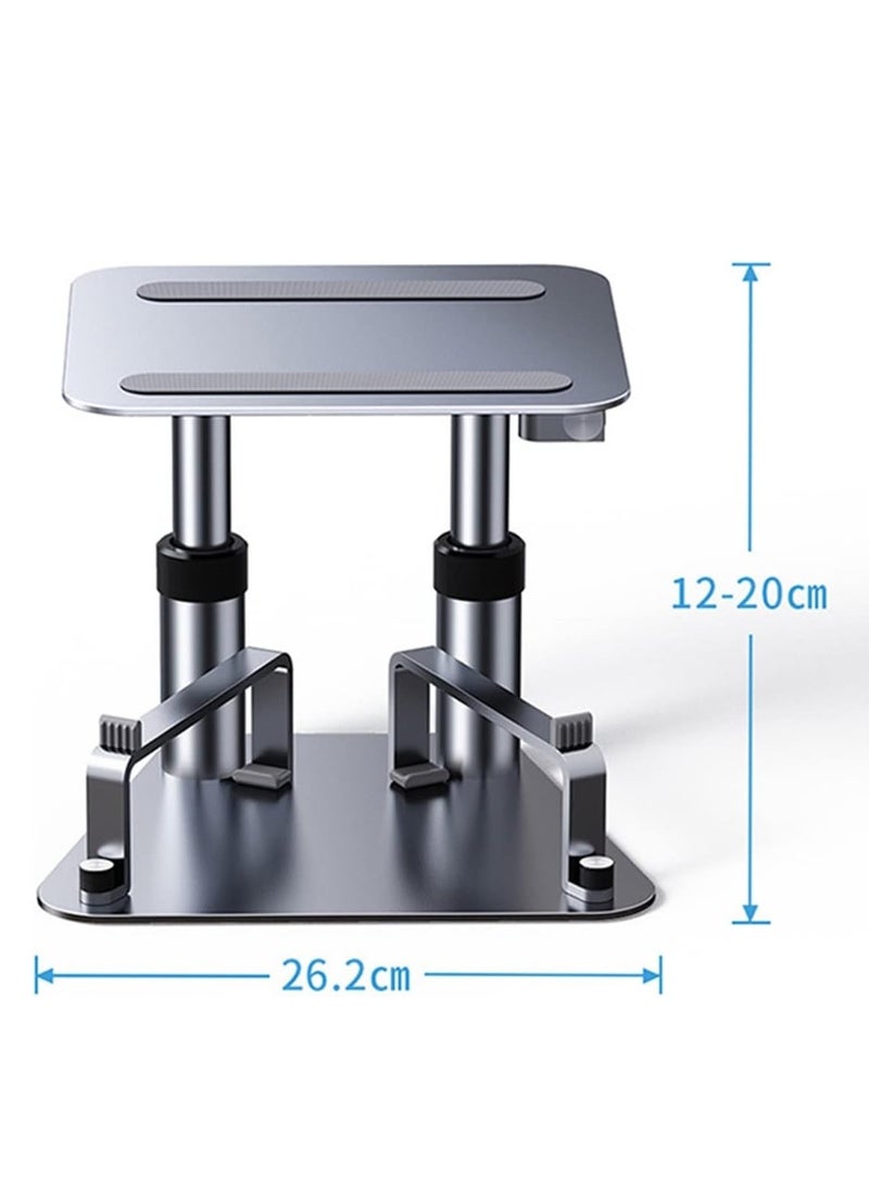 ELTRAZONE Adjustable Height Monitor Stand with Retractable Desk Mount – Laptop Riser with Keyboard Support for iMac, MacBook, iPad, iPhone – Ergonomic & Stable ABS Metal Build, Fits Devices Up to 17”  - Image 5
