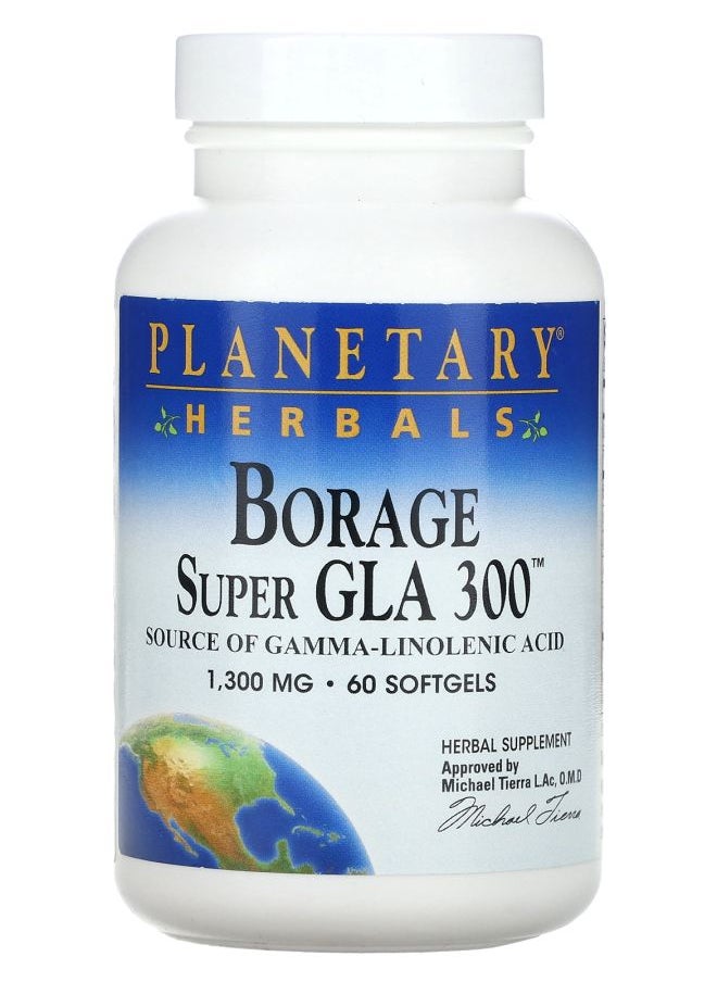 PLANETARY HERBALS Borage Super GLA 300 1300 mg 60 Softgels 