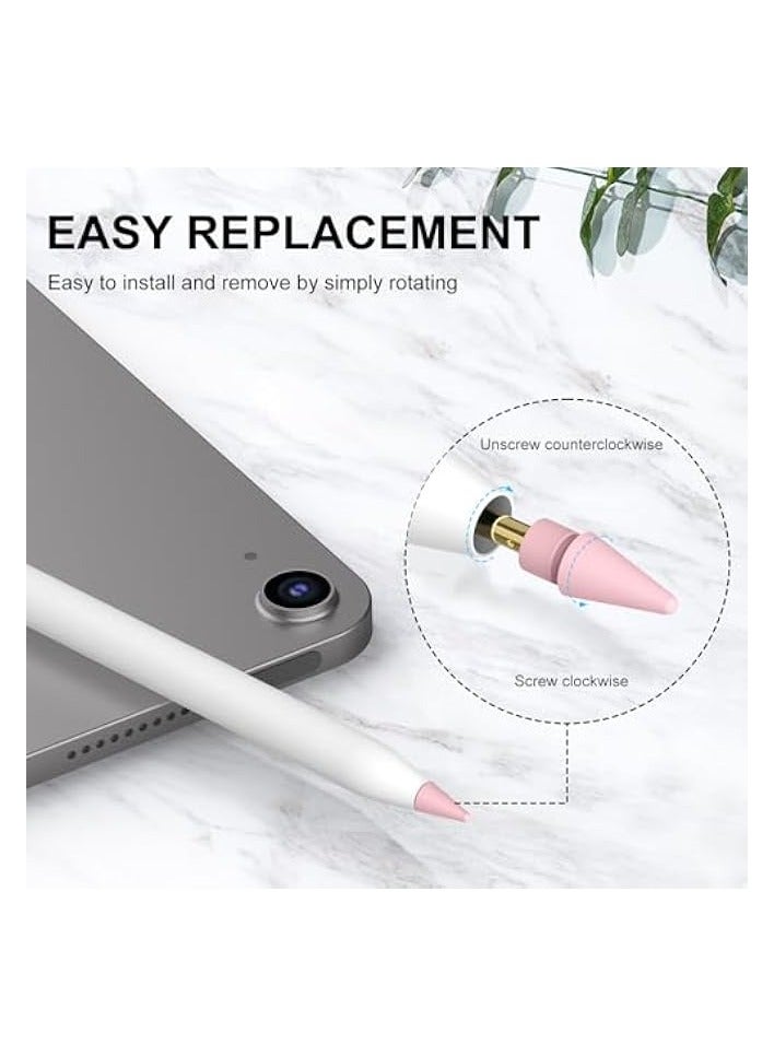 PROMASS Upgraded Replacement Tips for Apple Pencil, 4 Pcs Color Pen Tip Compatible with Apple Pencil Tips 2nd Generation/ 1st Generation/USB-C Pencil Tip (Red/Yellow/Pink/Blue) - Image 2