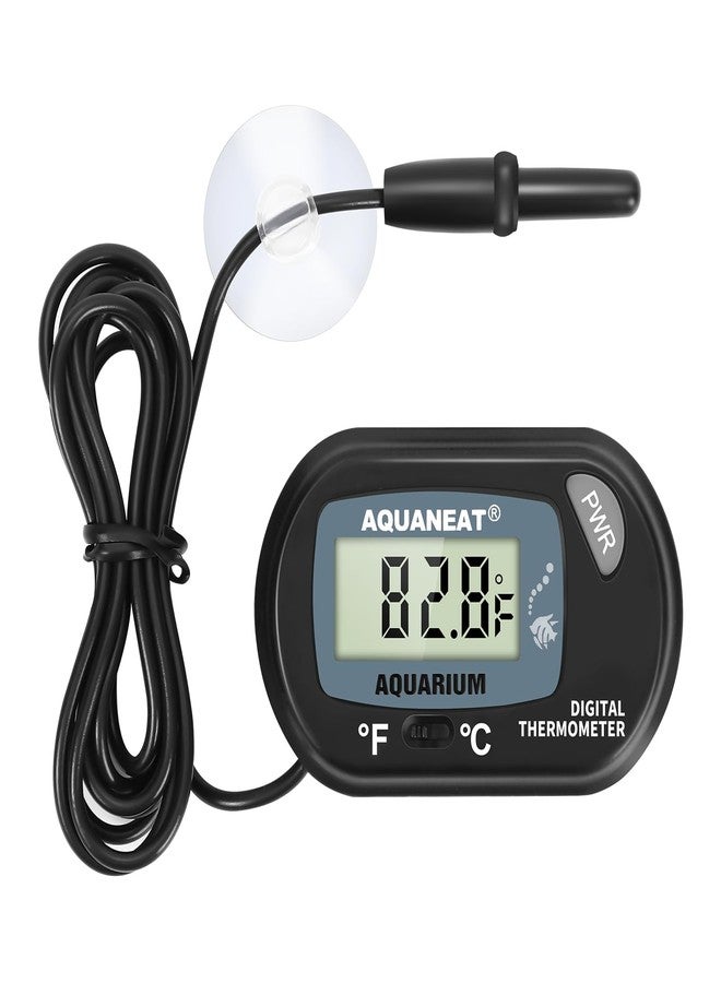 AQUANEAT Aquarium Thermometer LCD Digital for Fish Tank Vivarium Reptile Terrarium - Image 1