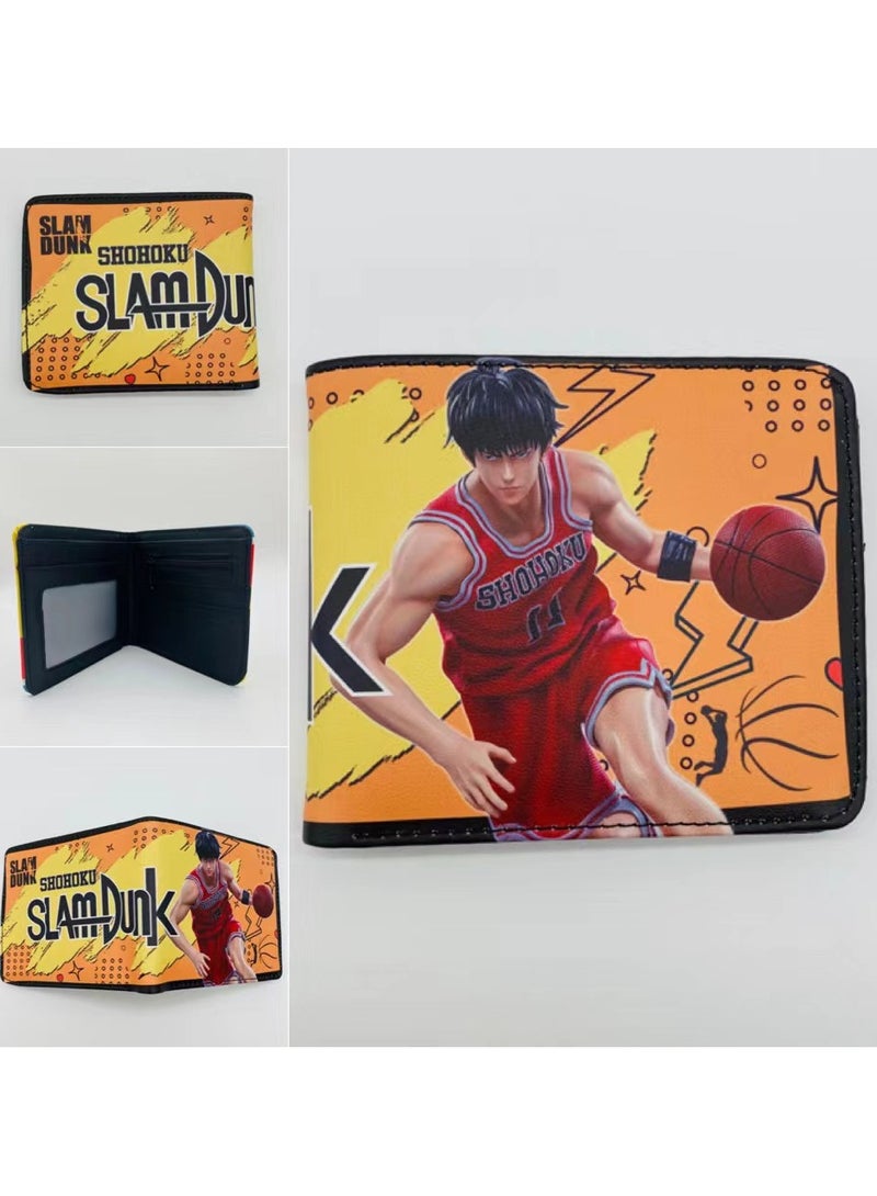KUYING Slam Dunk, Student Card Bag, Leather Wallet 