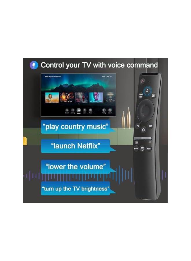 The Bros Universal Voice Remote Control for Samsung Smart TV LED QLED 4K 8K UHD Crystal Frame HDR Curved Smart TVs, with Shortcut Buttons for Netflix, Prime Video, Hulu (ELT-SM01) - Image 5