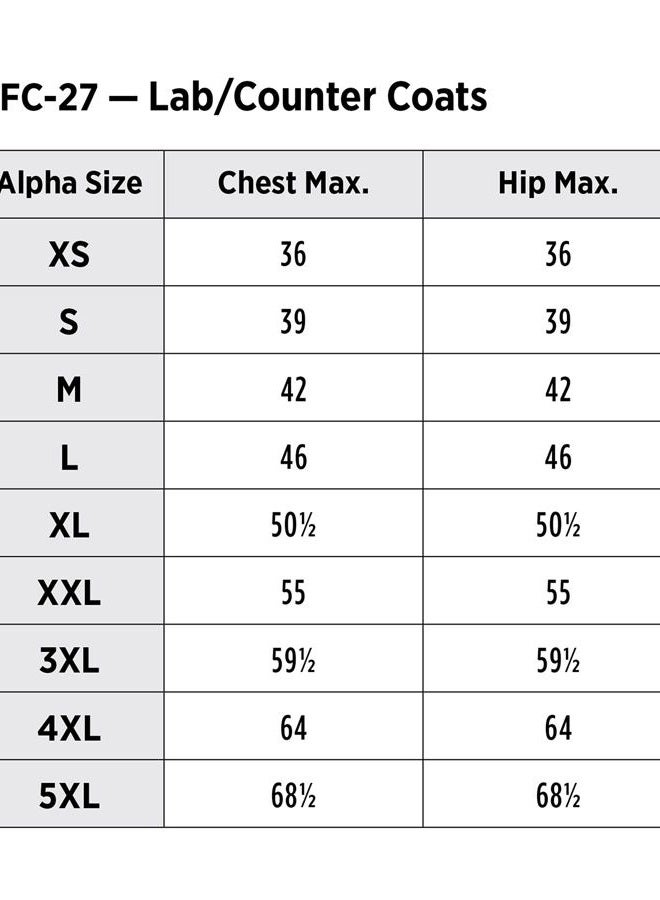 Red Kap Unisex Specialized Cuffed Lab Coat Medical Scrubs Jacket, White, L - Image 4