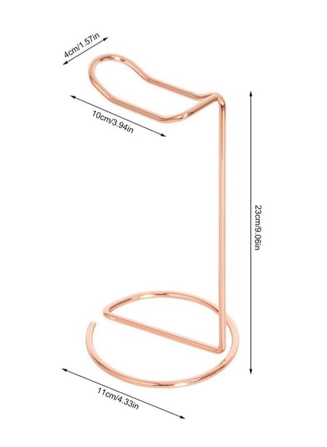 Simple Metal Headphone Storage Stand Fashion Home Iron Stand Creative Display Stand Headphone Stand Suitable for Headphones Headphone Table Home Office Headphones (Rose Gold) - Image 2