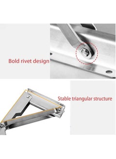 Folding Shelf Brackets 10inch - 2pcs Heavy Duty Stainless Steel Wall Mounted Triangle Brackets for Table Work Bench, Space Saving DIY Bracket - pzsku/Z56E953C5DF6F610B610EZ/45/_/1727959074/48a8c9d9-fbfe-4eb5-a0e2-41c0aa5312c1