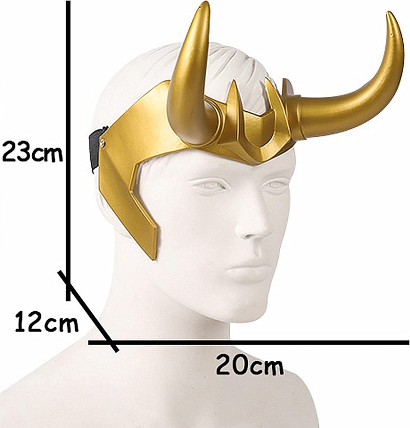 CAFELE Superhero Helmet Horns Cosplay, 2021 TV Superhero Series Movie Thor Ragnarok Superhero Crown Mask Cosplay Halloween Costume Accessories (Superhero Helmet) - Image 4