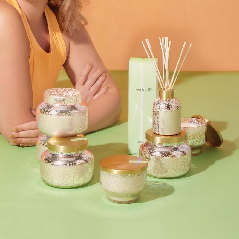 Capri Blue Honeydew Crush Scented Candles for Home - Mercury Iridescent Inverted Jar Candles - Long Lasting Candles - Holiday Candles - Luxury Candles Gifts for Women & Men - Soy Candles (10 oz) - Image 4