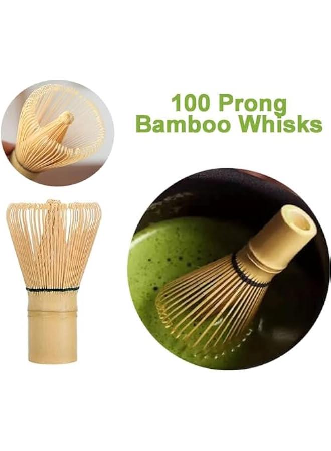 HOOKOR Matcha Whisk Set, 4pcs Japanese Tea Set,Matcha Whisk,Traditional Scoop, Matcha Bowl, Ceramic Whisk Holder,Traditional Matcha Tool Set for Matcha Tea Ceremony (Black) - Image 2