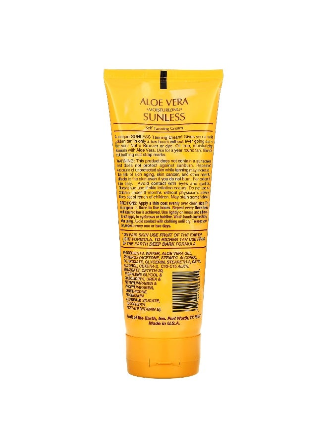 Fruit of the earth Fruit of the Earth, Aloe Vera Sunless Self Tanning Cream, Medium to Dark, 8 fl oz (237 ml)  - Image 2