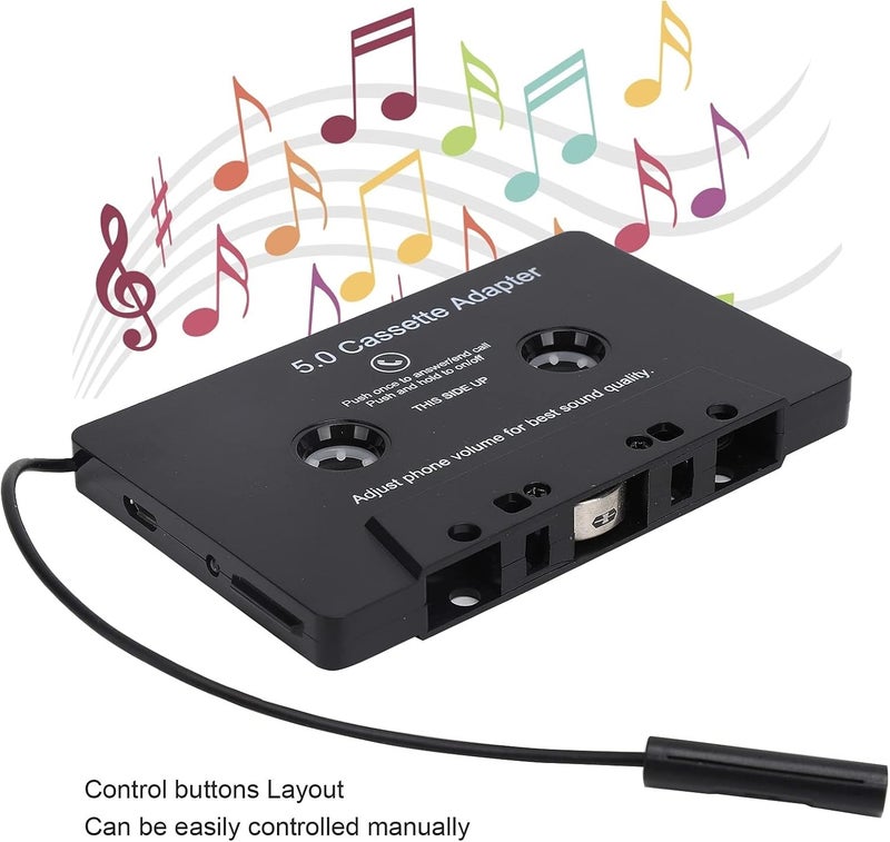 klarako Cassette Adapter, Transmitter Cassette Adapter MP3 Player Tape Audio Converter for Car - Image 3