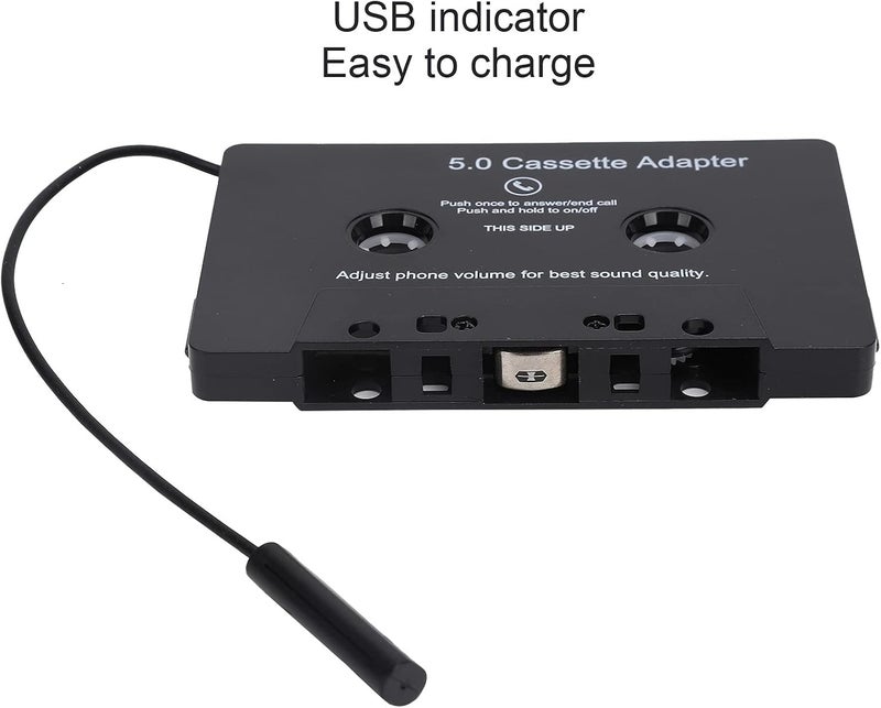 klarako Cassette Adapter, Transmitter Cassette Adapter MP3 Player Tape Audio Converter for Car - Image 4