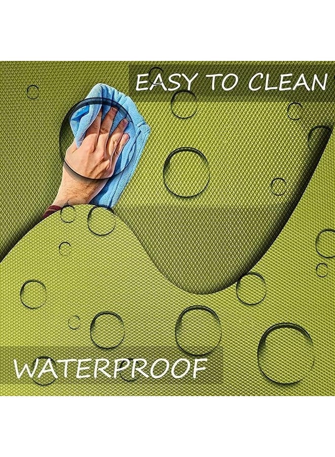 ElastPro حصيرة / ورقة مضادة للانزلاق من EVA بدرجة غذائية قابلة للغسل (30 سم × 5 م) باللون الأخضر للاستخدام في الثلاجة، بطانة الرف، الطاولة، درج المطبخ (نقش الماس، أخضر) - Image 5