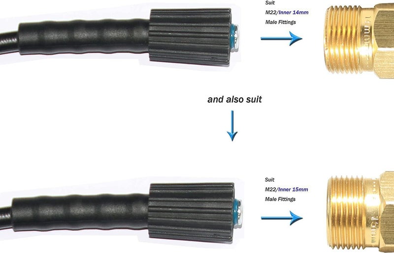 Inditrust High Pressure Washer Accessories Hose Cord Pipe Car Wash Hose Water Cleaning Extension Flexible Hose Pipe Pressure Washer Pressure Washer 8m PIPE - Image 4