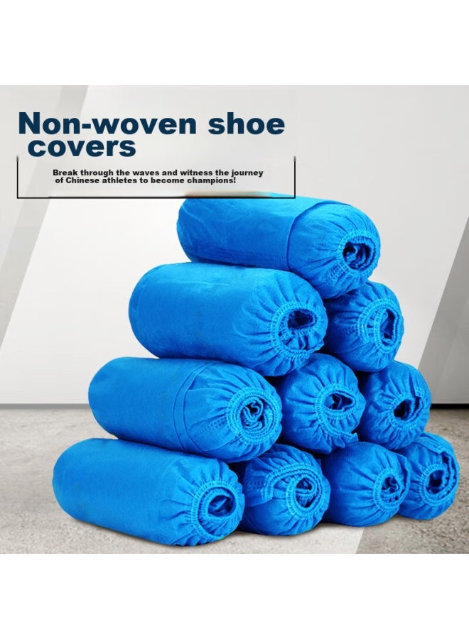 JAJALIN Disposable Shoe Covers, Non-Woven Fabric Shoe Covers [100 Pieces], Foot Covers, Thickened, Enlarged, Dust-Proof, Wear-Resistant, One Size Fits All - Image 4