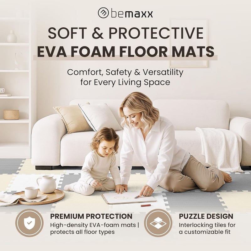 BeMaxx Floor Protection Mat Fitness – Sports Mat Fitness Mat Gymnastics Mat Puzzle Mat Yoga Mat Tumbling Mat Training Mat Play Mat Fall Protection Mat Treadmill Mat - Gym Workout Pool Garage - Image 2