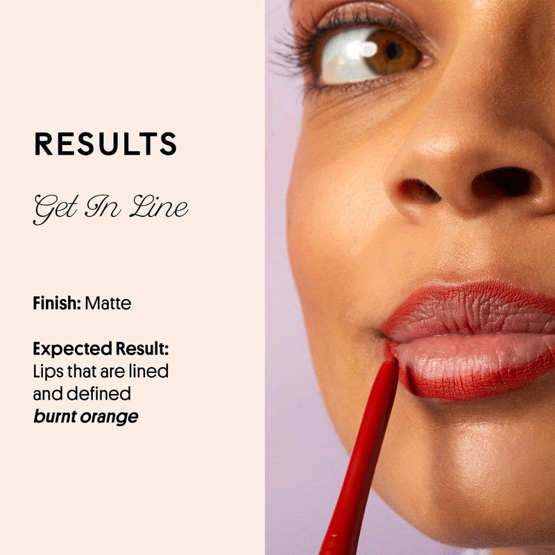 Winky Lux Dirty Love Demi Matte Lip Liner Pencil - Vibrant Red Lipliner, Waterproof Long Lasting Formula, Creamy Retractable Tip For Precision & Nourishment, Matte Finish - Image 4