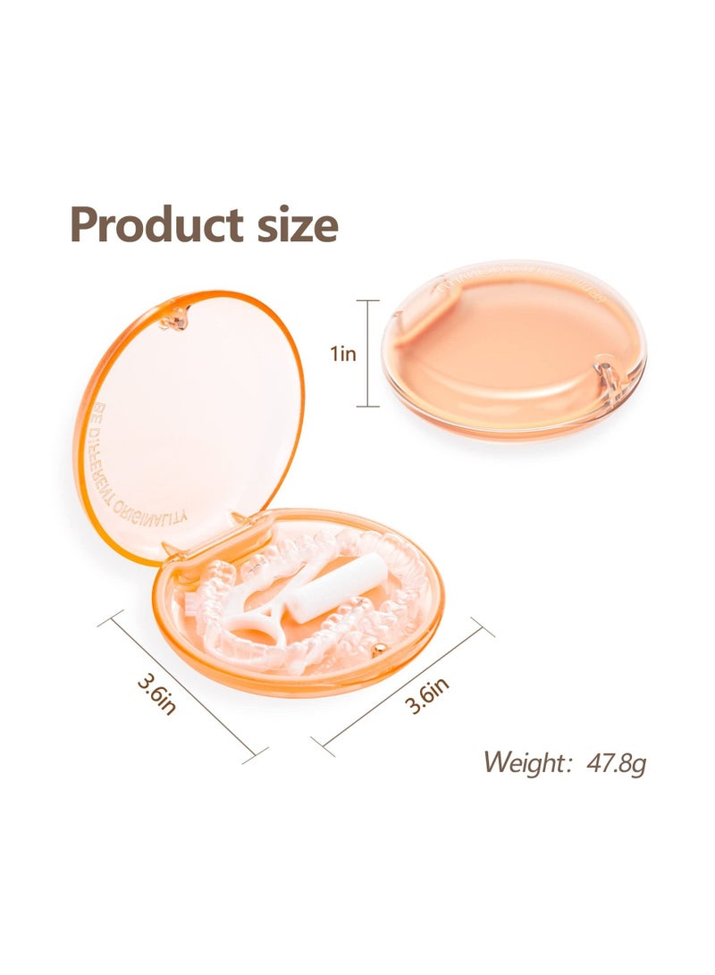 Retainer Case, 2 Pack Orthodontic Mouth Guard Case with Magnetic Closure Hinged Lid, Portable Slim Night Easy to Clean Aligner - Image 5