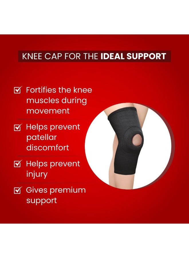Dr. Ortho Dr.Ortho Knee Cap With Open Patella, Knee Cap For Pain Relief, Knee Support For Men & Women (Black, Extra Large) - Image 2